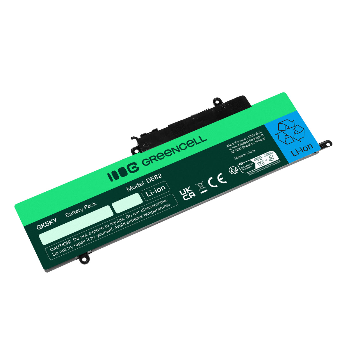 GK5KY Laptop Battery for Dell Inspiron 11, 3147, 3148, Green Cell 3500mAh 1