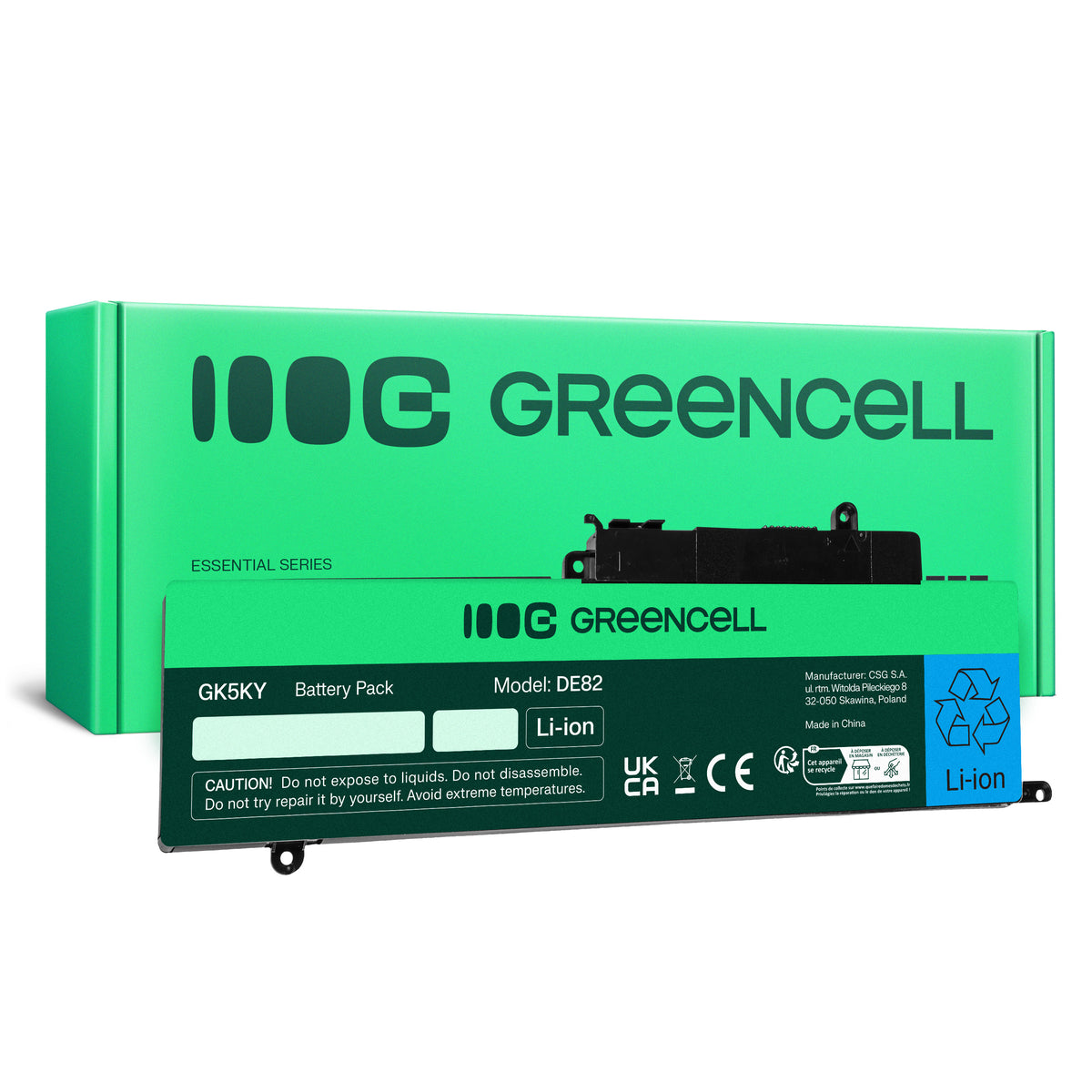 GK5KY Laptop Battery for Dell Inspiron 11, 3147, 3148, Green Cell 3500mAh