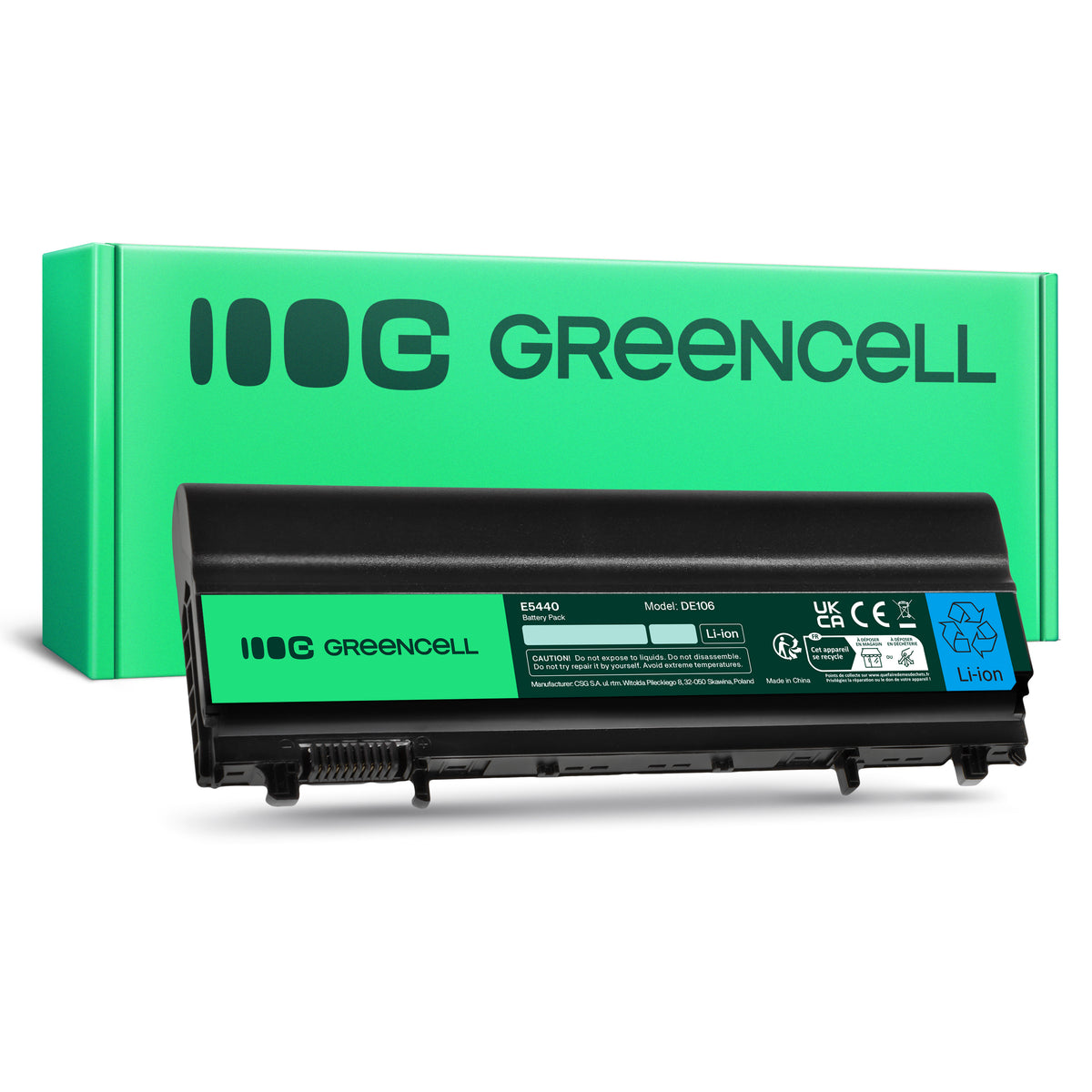 VV0NF Laptop Battery for Dell Latitude E5440, E5540, P44G, Green Cell 6600mAh