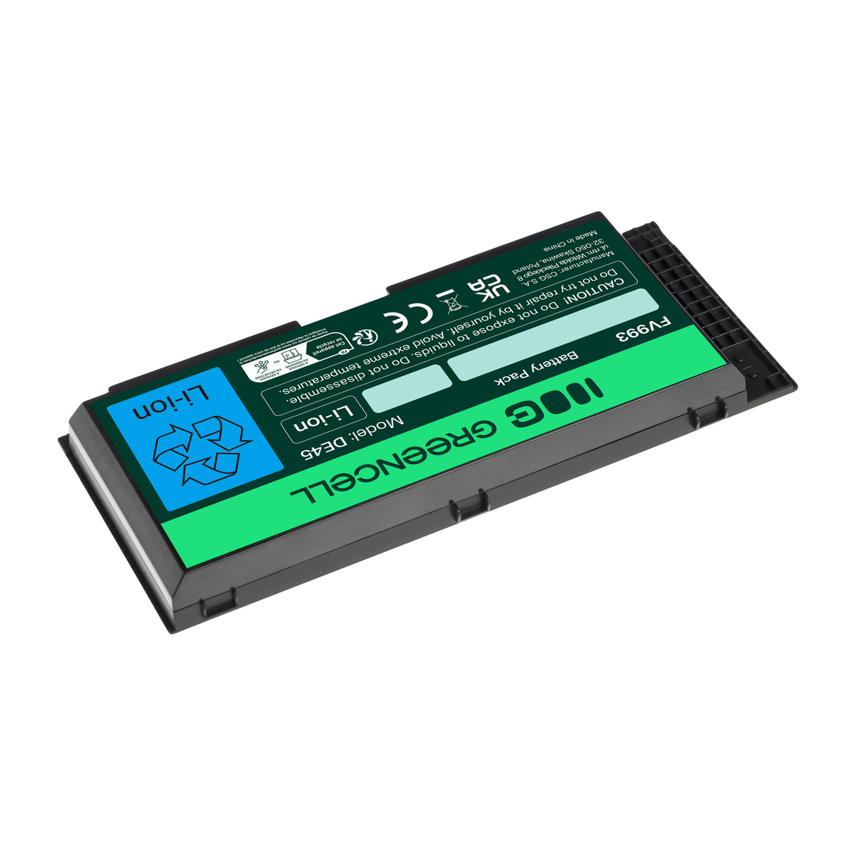 FV993 Laptop Battery for Dell Precision M4600, M4700, M4800, Green Cell 4400mAh 3