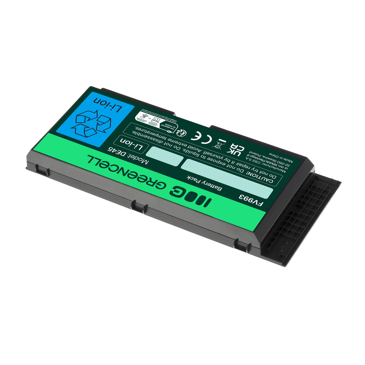 FV993 Laptop Battery for Dell Precision M4600, M4700, M4800, Green Cell 4400mAh 4