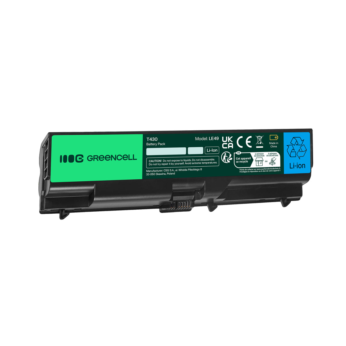 45N1001 Laptop Battery for Lenovo ThinkPad L430, T430i, L530, Green Cell 4400mAh 1