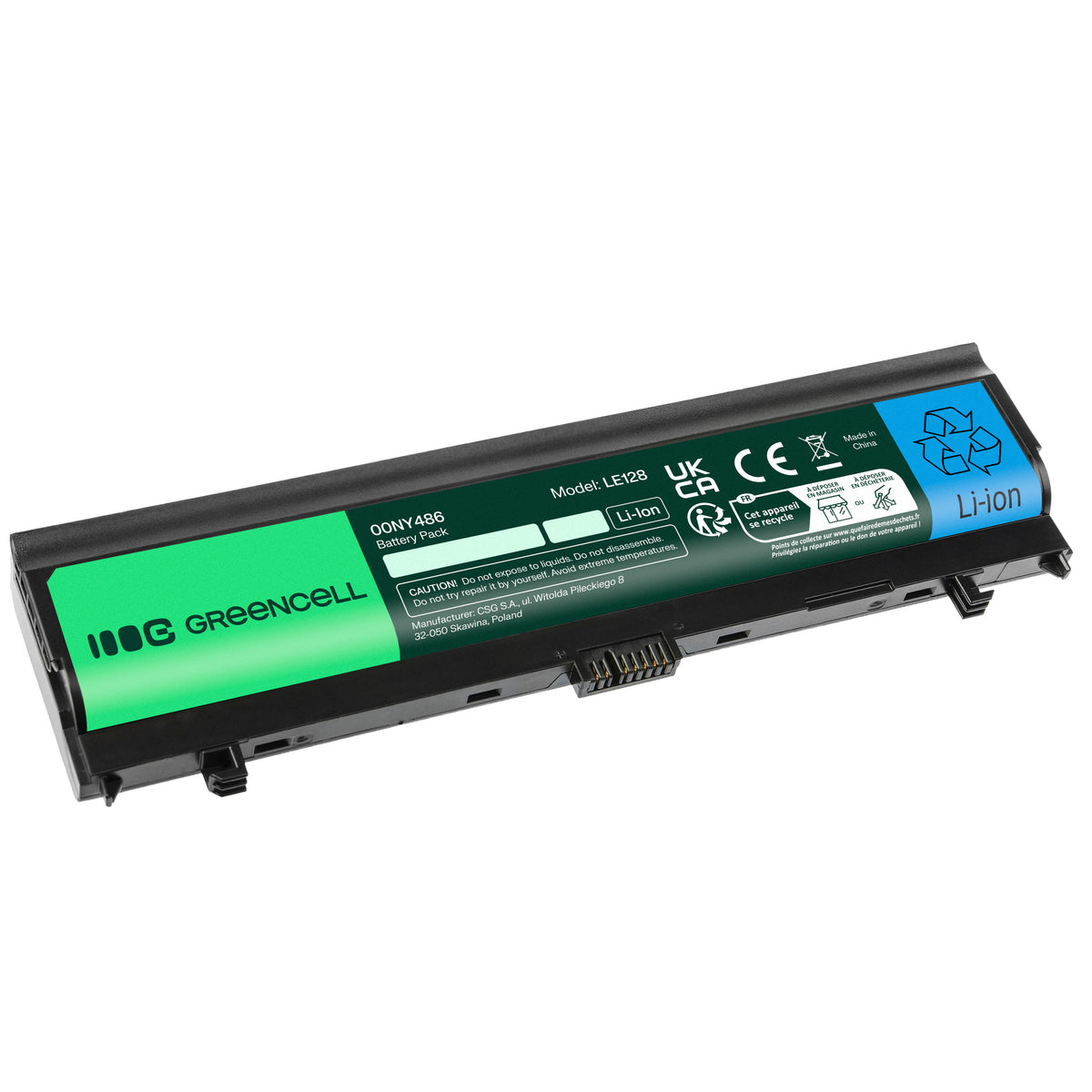 Laptop Battery for Lenovo ThinkPad L560, L570, Green Cell 4400mAh 1