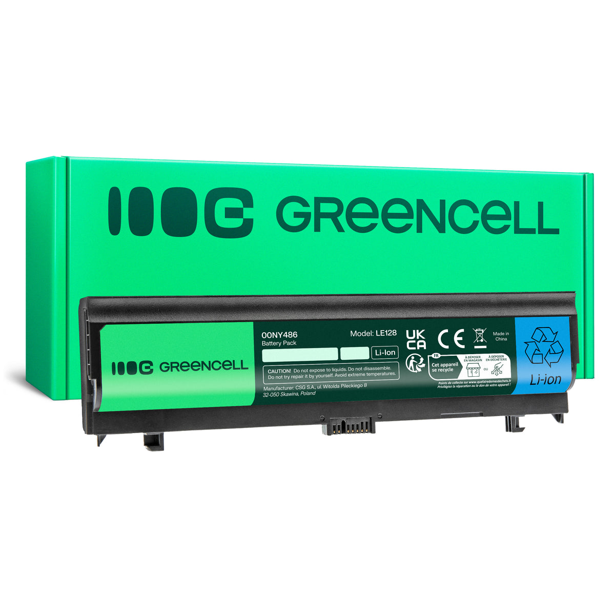 Laptop Battery for Lenovo ThinkPad L560, L570, Green Cell 4400mAh