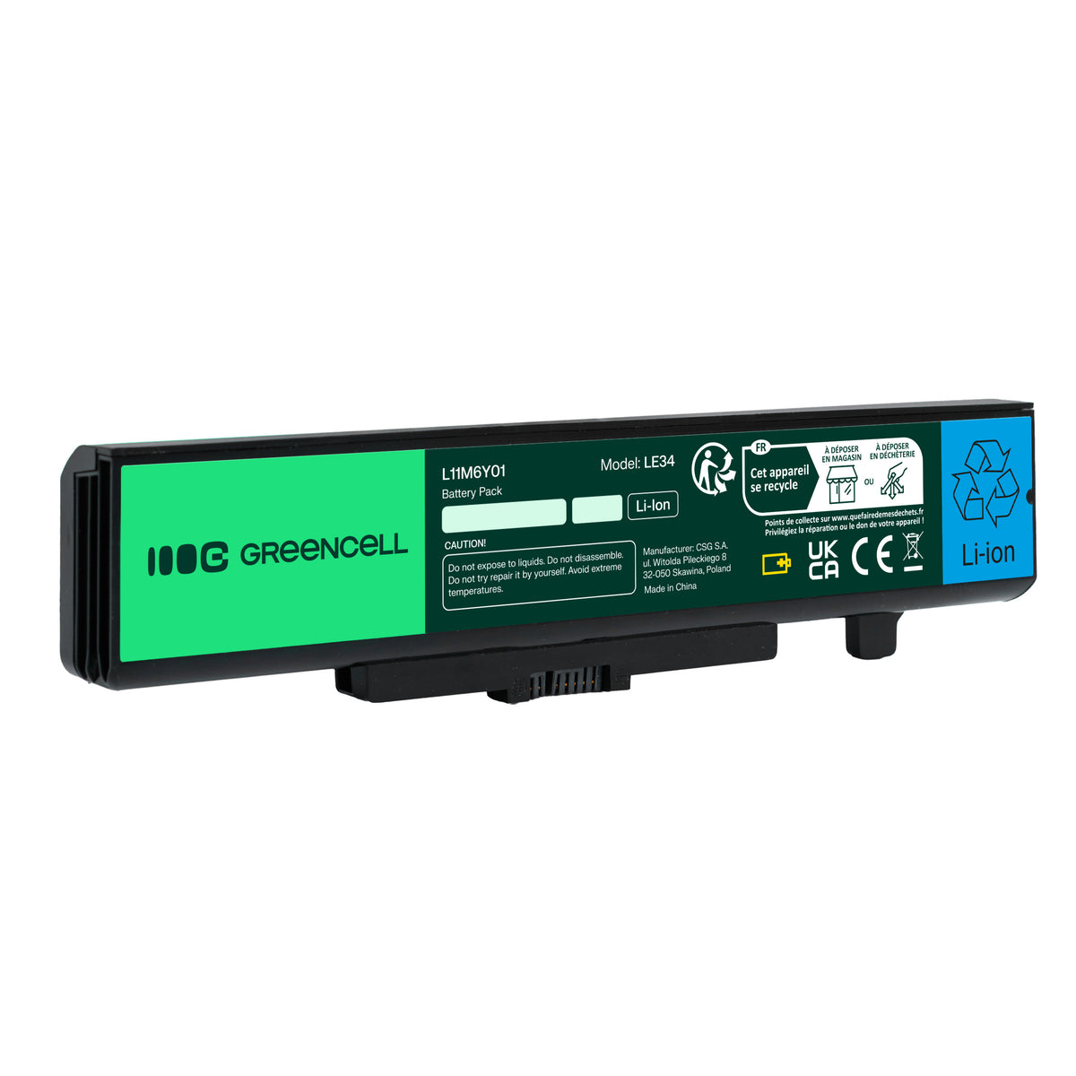 Laptop Battery for Lenovo G500, G505, G510, Green Cell 4400mAh 1