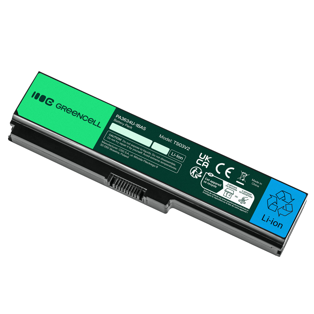 PA3634U-1BRS Laptop Battery for Toshiba Satellite A660, A665, L650, Green Cell 4400mAh 2