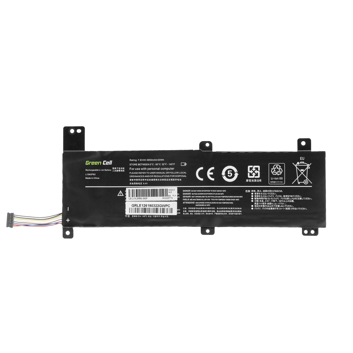 L15C2PB2 Laptop Battery for Lenovo IdeaPad 310-14IAP, 310-14IKB, Green Cell 3950mAh 3
