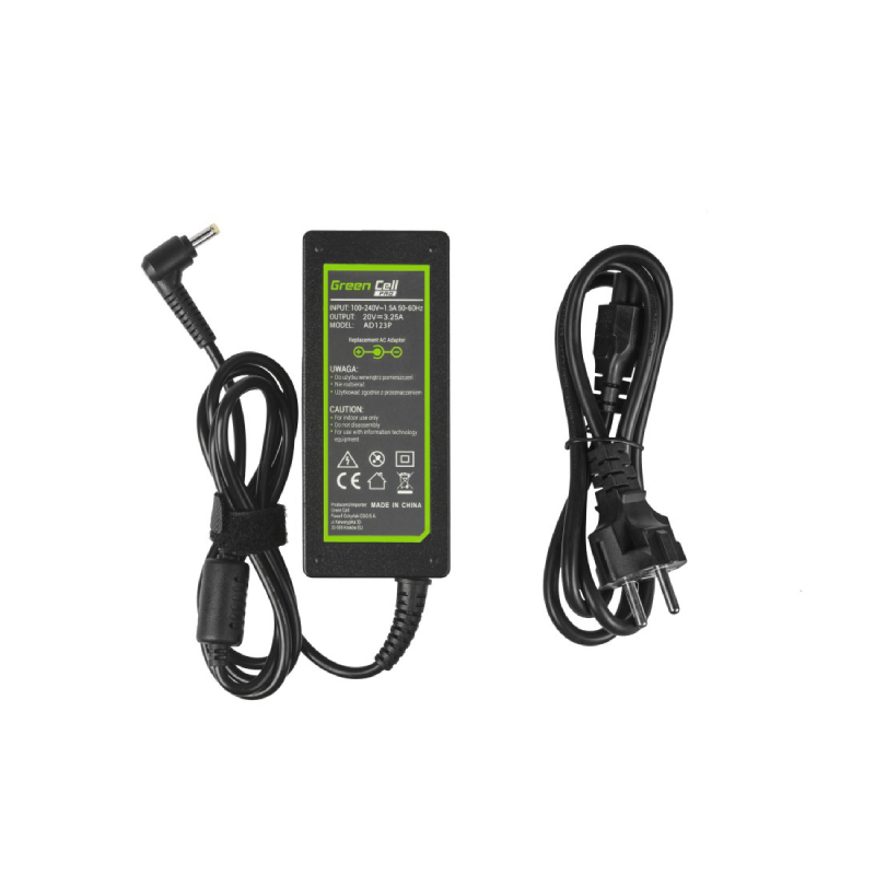 green cell pro charger ac adapter for lenovo 65w 20v 325a 40mm 17mm 3