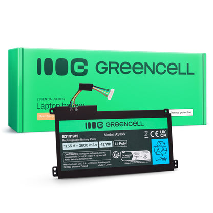 Laptop Battery for Asus C31N1912, / B31N1912, 3HWPP, Green Cell 3600mAh
