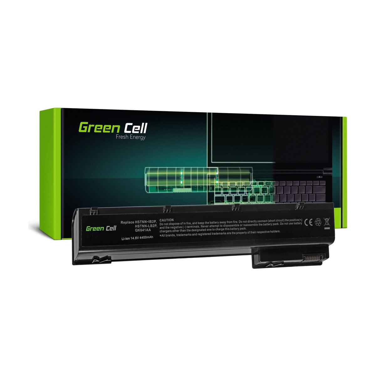 Laptop Battery for HP EliteBook, Green Cell 4400mAh