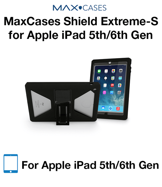 MaxCases Shield Extreme-S Case for iPad 5th Gen/6th Gen - Sleek Version with Kickstand