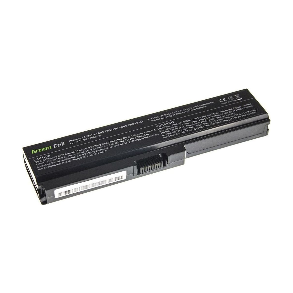 PA3817U-1BRS Laptop Battery for Toshiba Satellite C650, C650D, C655, Green Cell 4400mAh 1