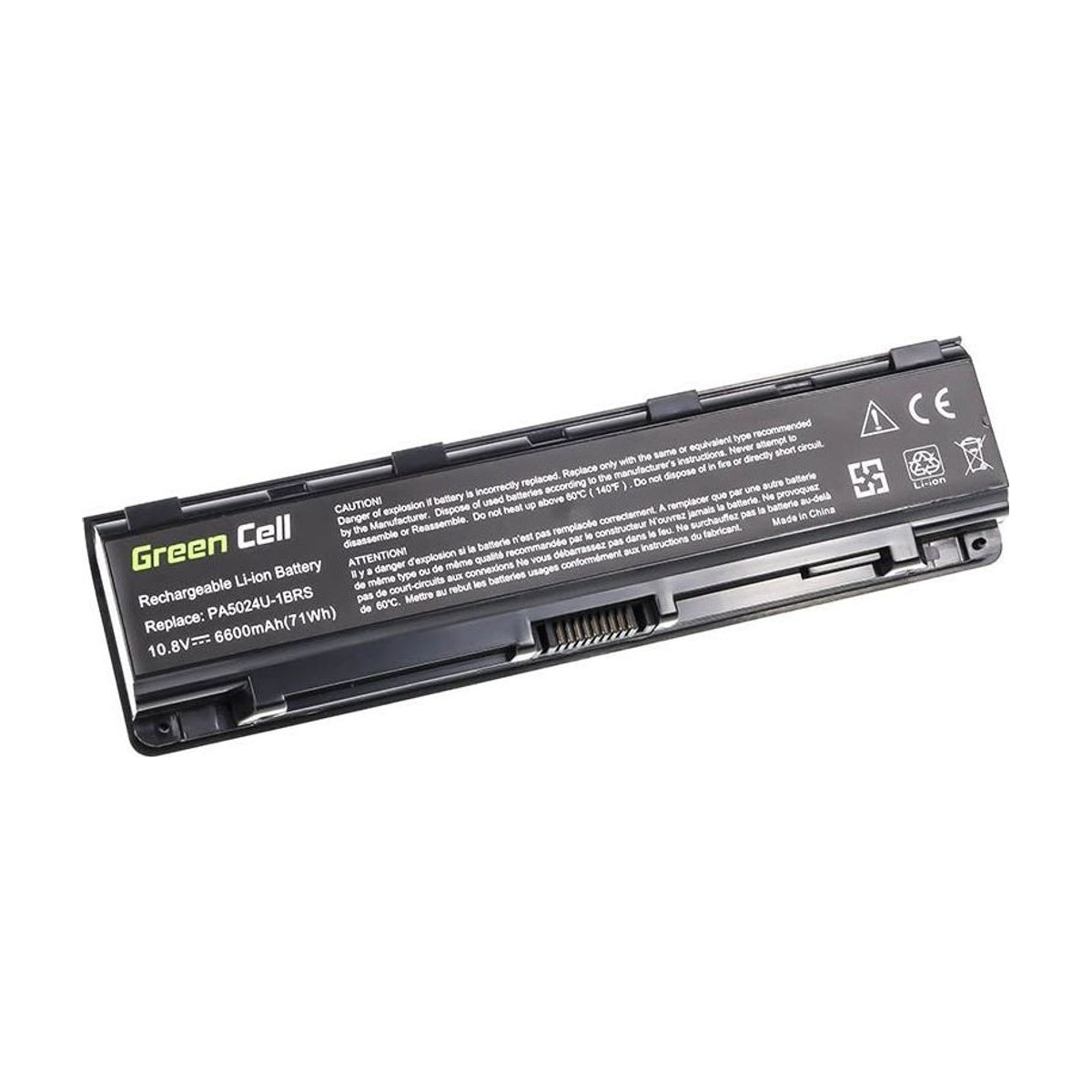 PA5024U-1BRS Laptop Battery for Toshiba Satellite C850, C850D, C855, Green Cell 6600mAh 1