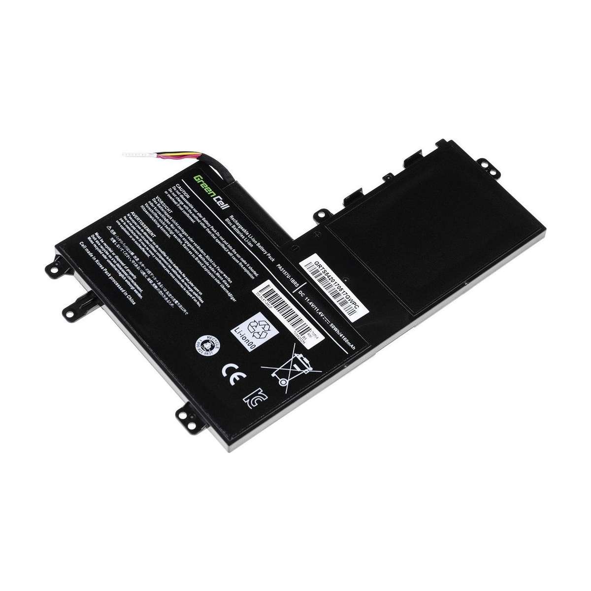 PA5157U-1BRS Laptop Battery for Toshiba Satellite U940, U40t, U50t, Green Cell 4160mAh 1