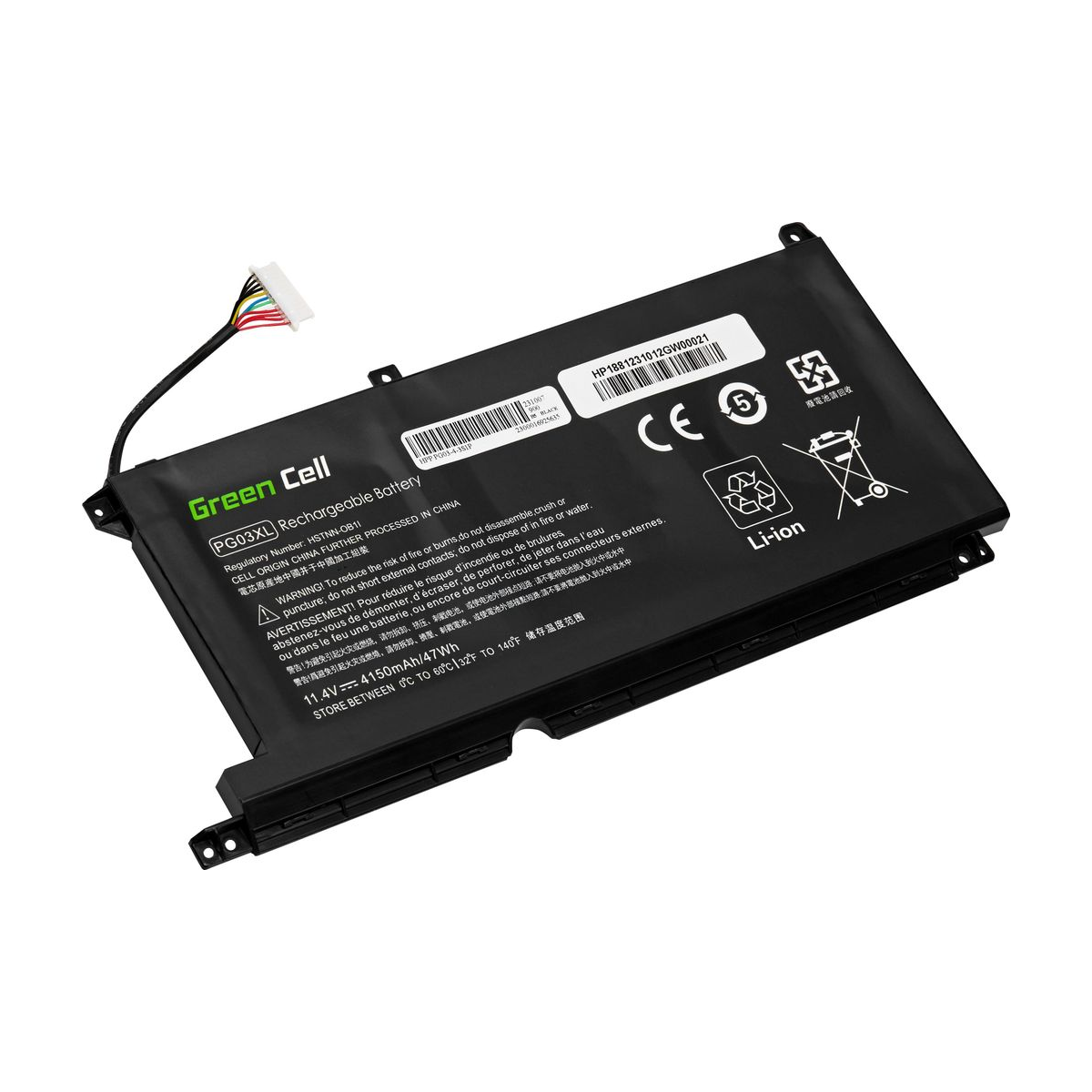 PG03XL Laptop Battery for HP Pavilion 15-EC, 15-EC0017NW, Green Cell 4150mAh 1