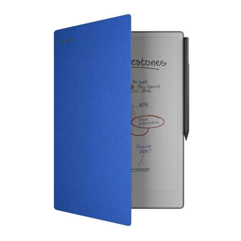 reMarkable Paper Pro Paper Tablet with Folio Weave Cobalt Blue Case & Marker Plus