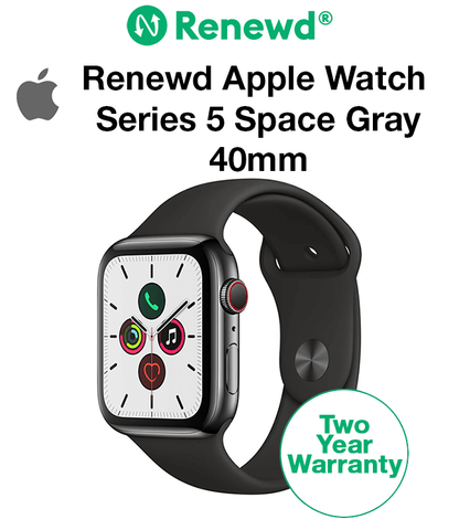 Renewd Apple Watch Series 5 Space Gray/Black 40mm