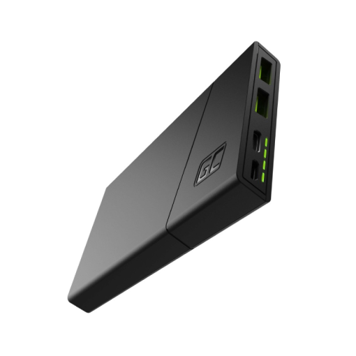 power bank green cell gc powerplay10 10000mah con carga rapida 2x usb ultra charge y usb c power delivery 18w 1