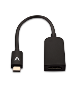 V7 Black USB Video Card USB C Male to HDMI Female